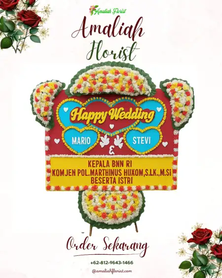 Papan Bunga Pernikahan Aringin